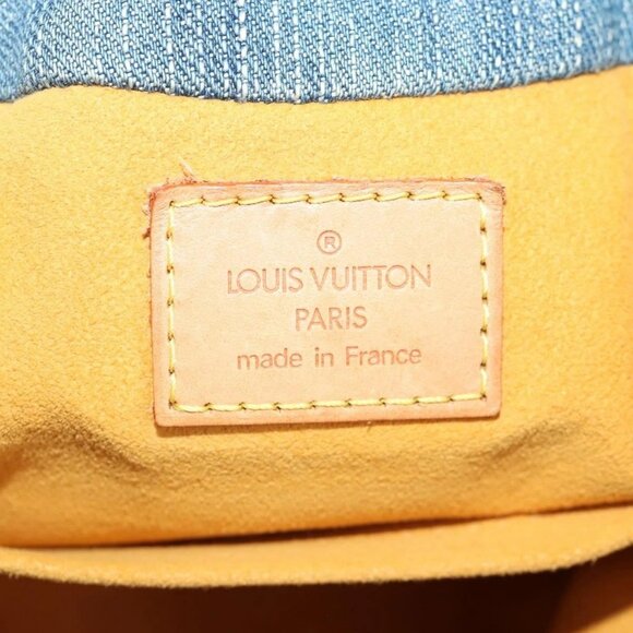 LOUIS VUITTON Monogram denim Preity Hand Bag Blue M95020 LV Auth 140355V - Picture 10 of 16